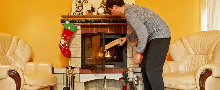 Rusted Metal Fireplace Restoration in Jenison, Michigan